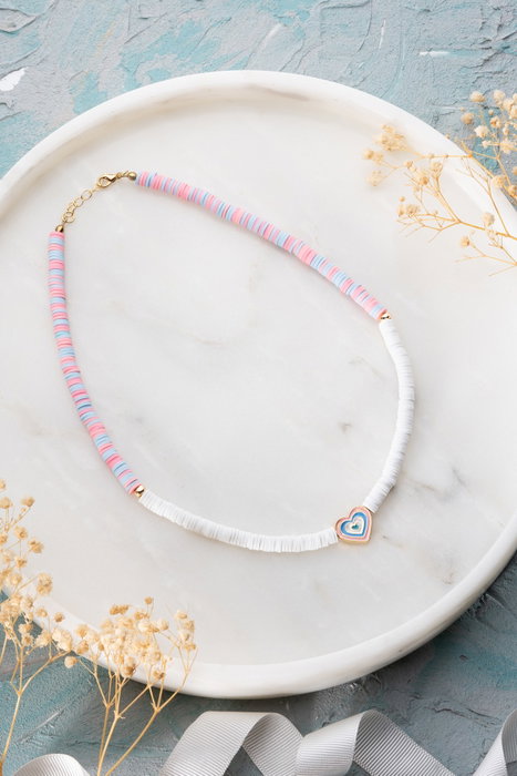 Heliophilia Silver Collar Multicolor con Colgante de Aleación